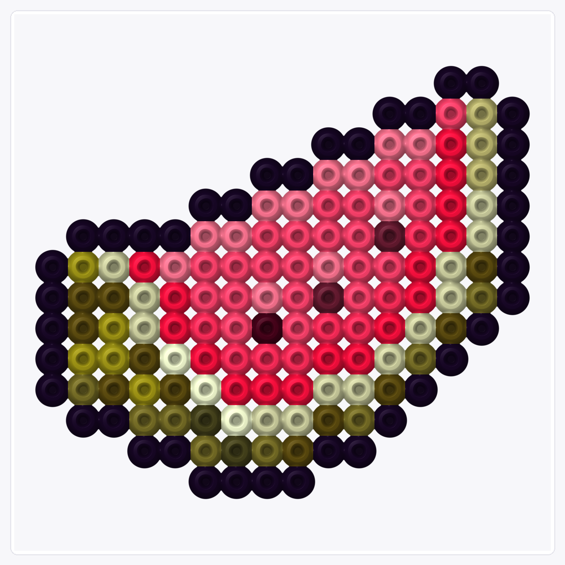 Fruits Watermelon Slice — Perler Bead Pattern — 16×16 perler bead pattern chart