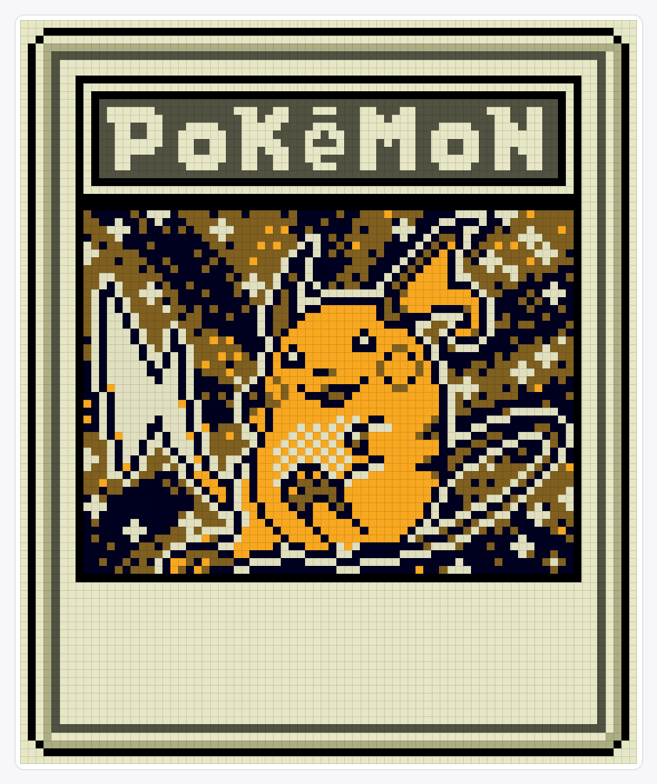 #026 Raichu TCG (2) — 94×78 loom bead pattern chart