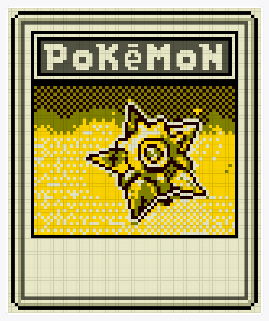 #120 Staryu TCG — 94×78 loom bead pattern chart