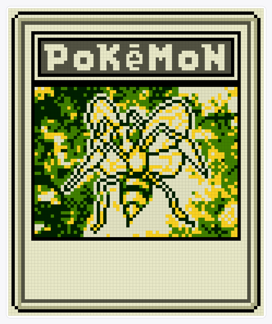 #015 Beedrill TCG — 94×78 loom bead pattern chart