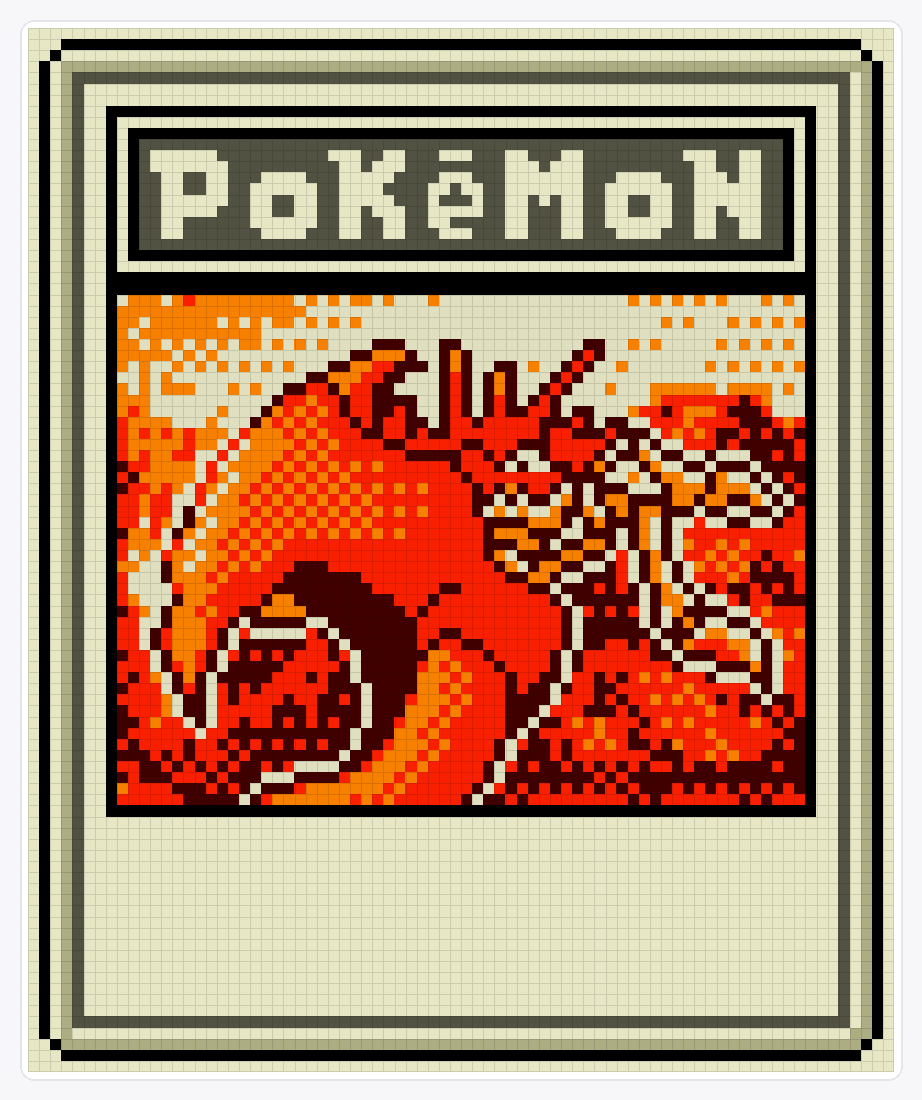 #099 Kingler TCG — 94×78 loom bead pattern chart