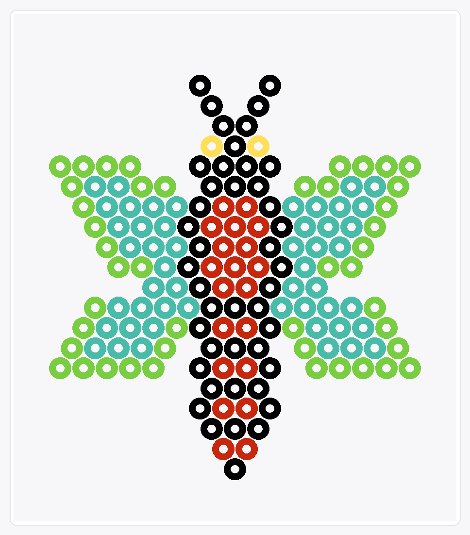 Butterfly — 25×19 perler bead pattern chart