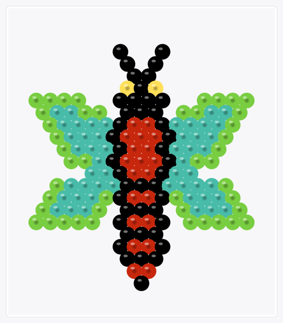 Butterfly bead pattern