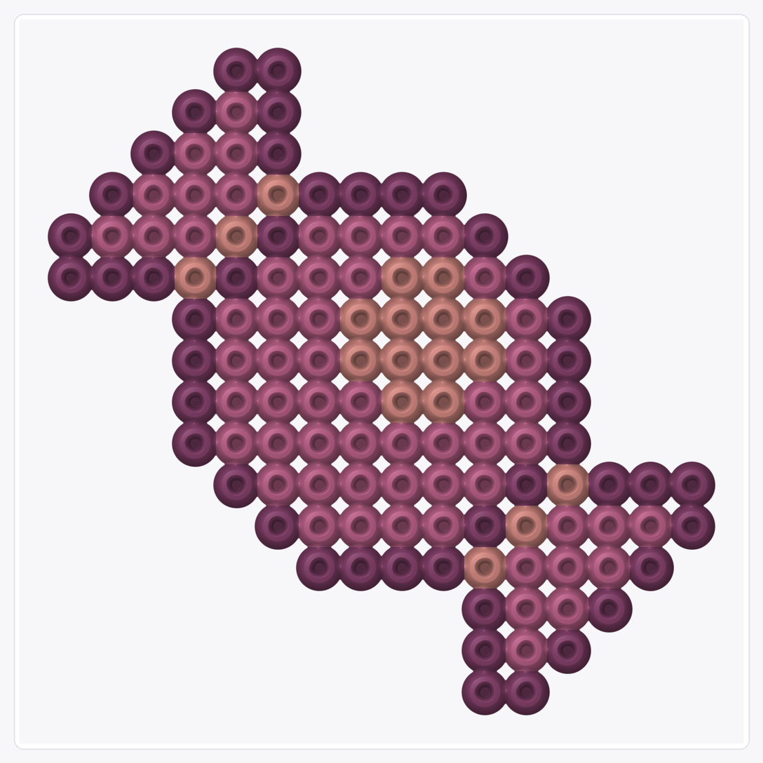 Purple Halloween Candy — Perler Bead Pattern — 16×16 perler bead pattern chart