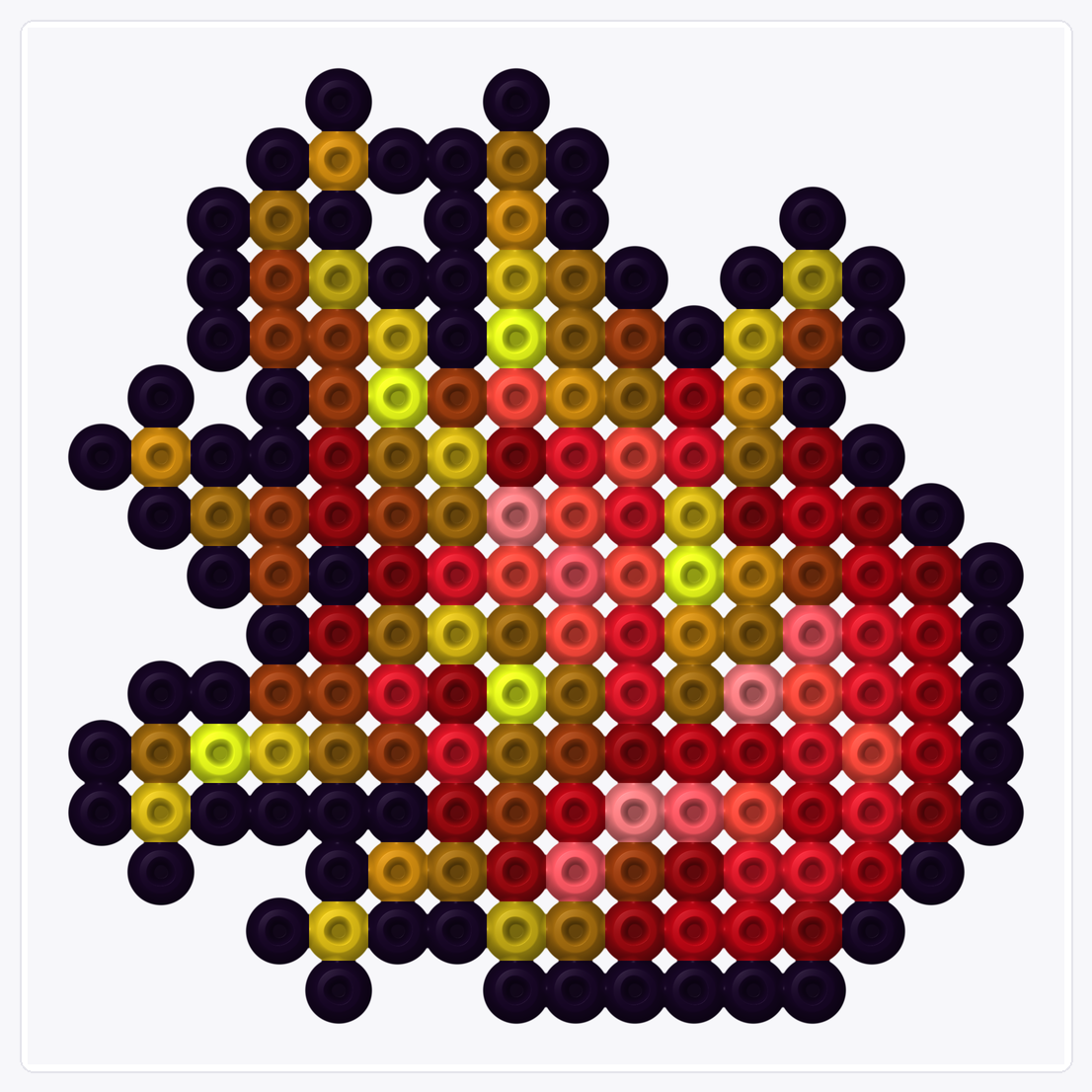 Dragon Fruit — Perler Bead Pattern — 16×16 perler bead pattern chart
