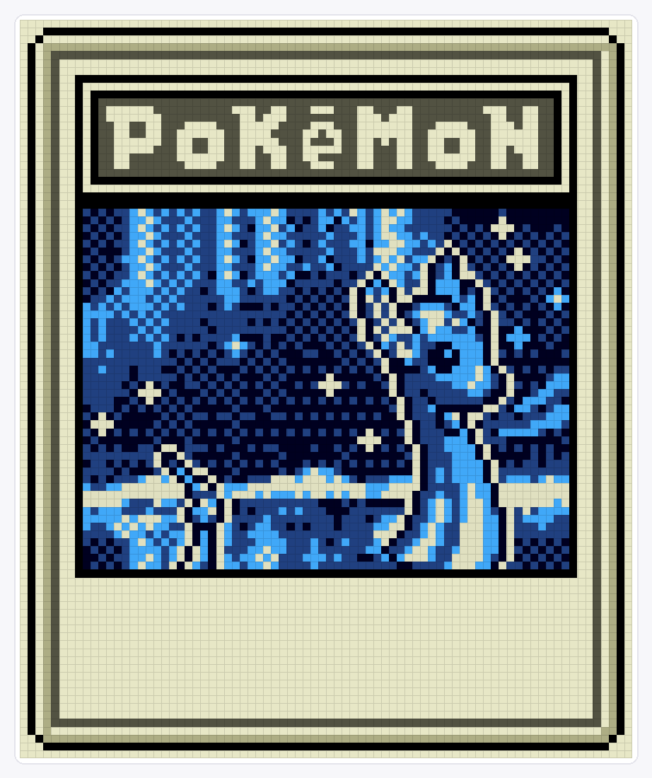 #148 Dragonair TCG — 94×78 loom bead pattern chart