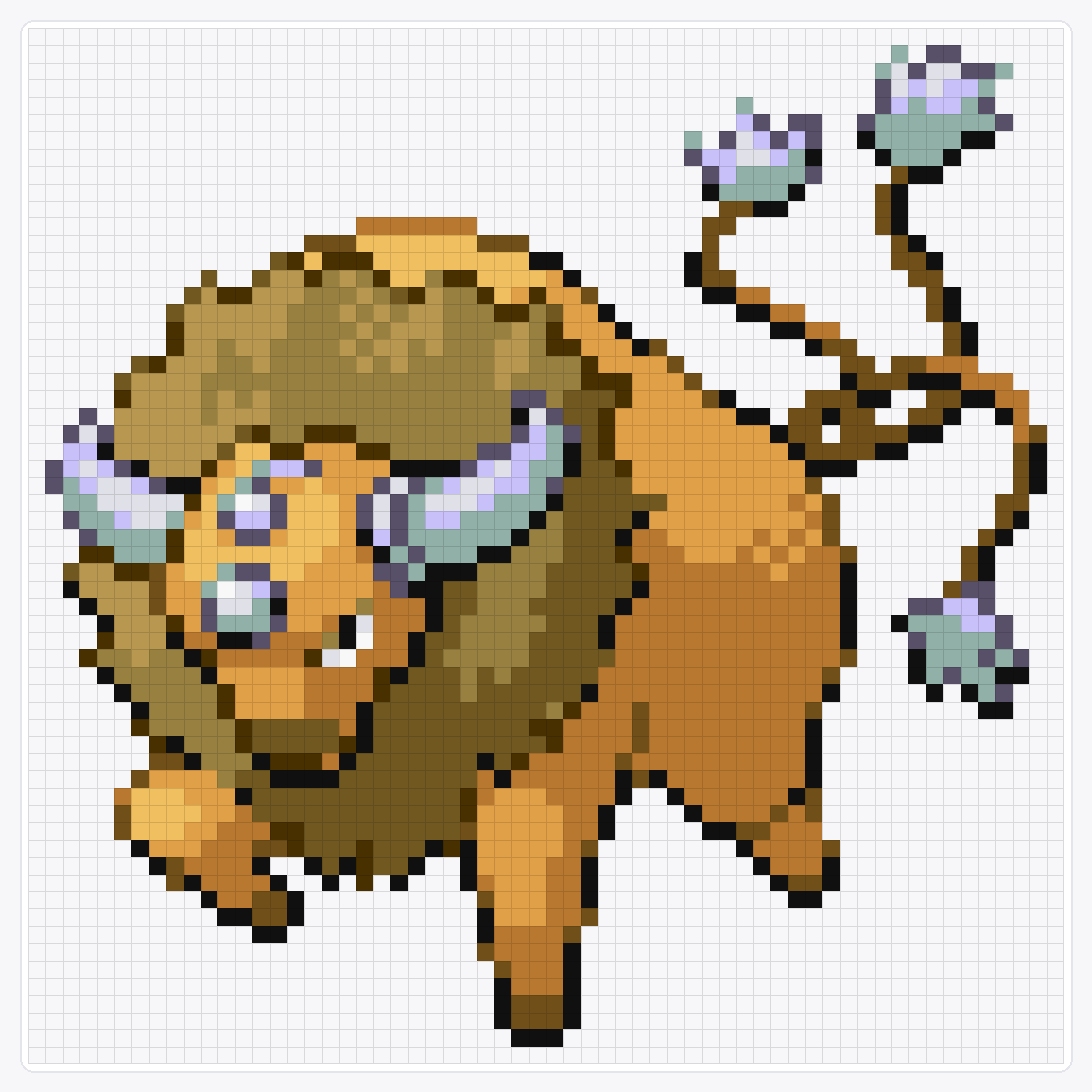 #128 Tauros — 60×60 loom bead pattern chart