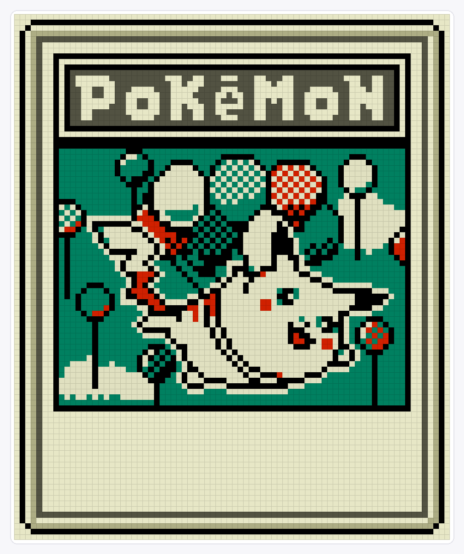 #025 Pikachu TCG (5) — 94×78 loom bead pattern chart
