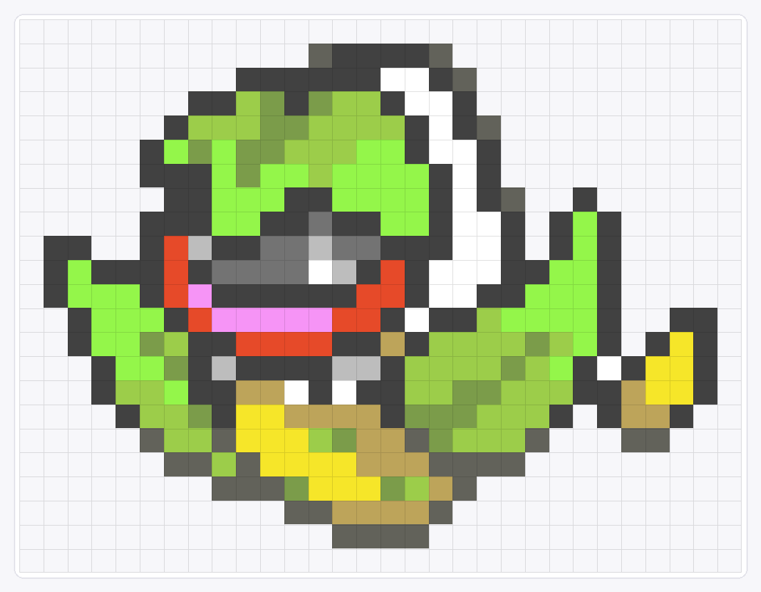 #071 Victreebel Icon — 23×30 loom bead pattern chart