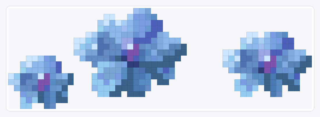 Teal Daisy — Loom Beading Pattern — 17×51 loom bead pattern chart