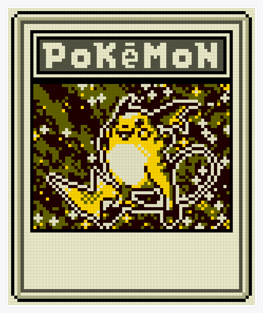 #026 Raichu TCG — 94×78 loom bead pattern chart