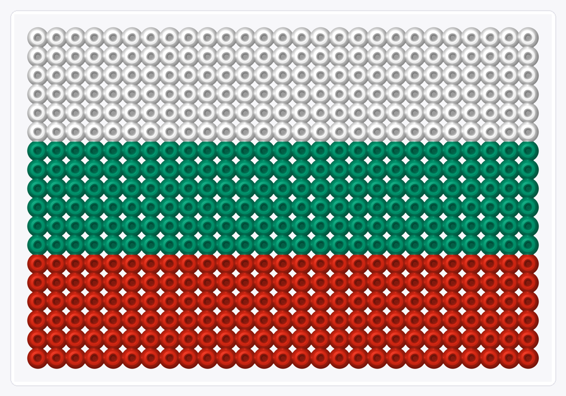 Bulgaria Flag — Perler Bead Pattern — 18×27 perler bead pattern chart