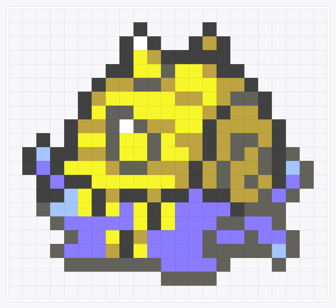 #139 Omastar Icon — 21×23 loom bead pattern chart