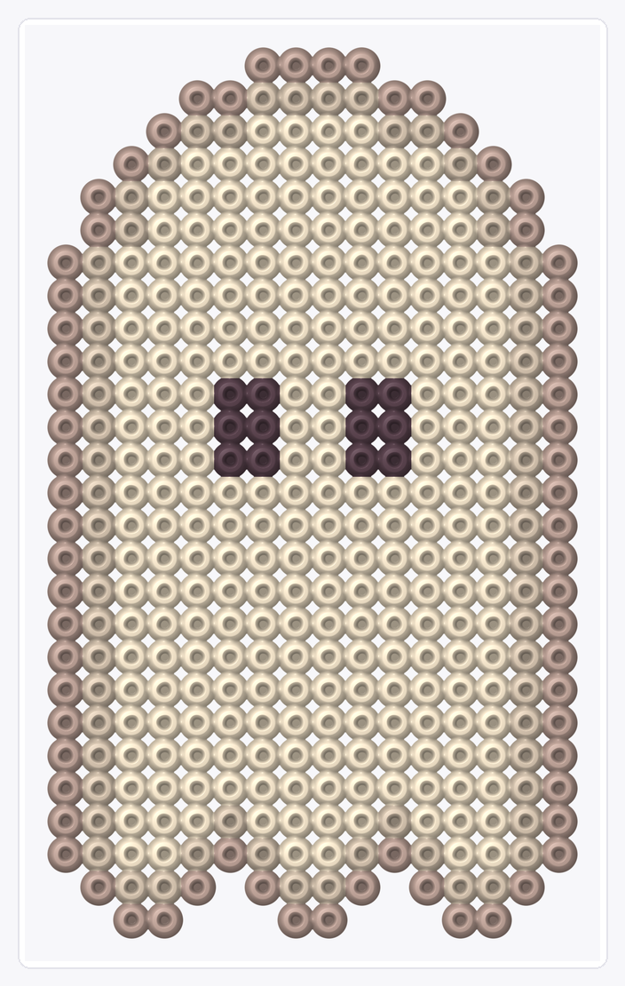 Floating Ghost — Perler Bead Pattern — 16×16 perler bead pattern chart