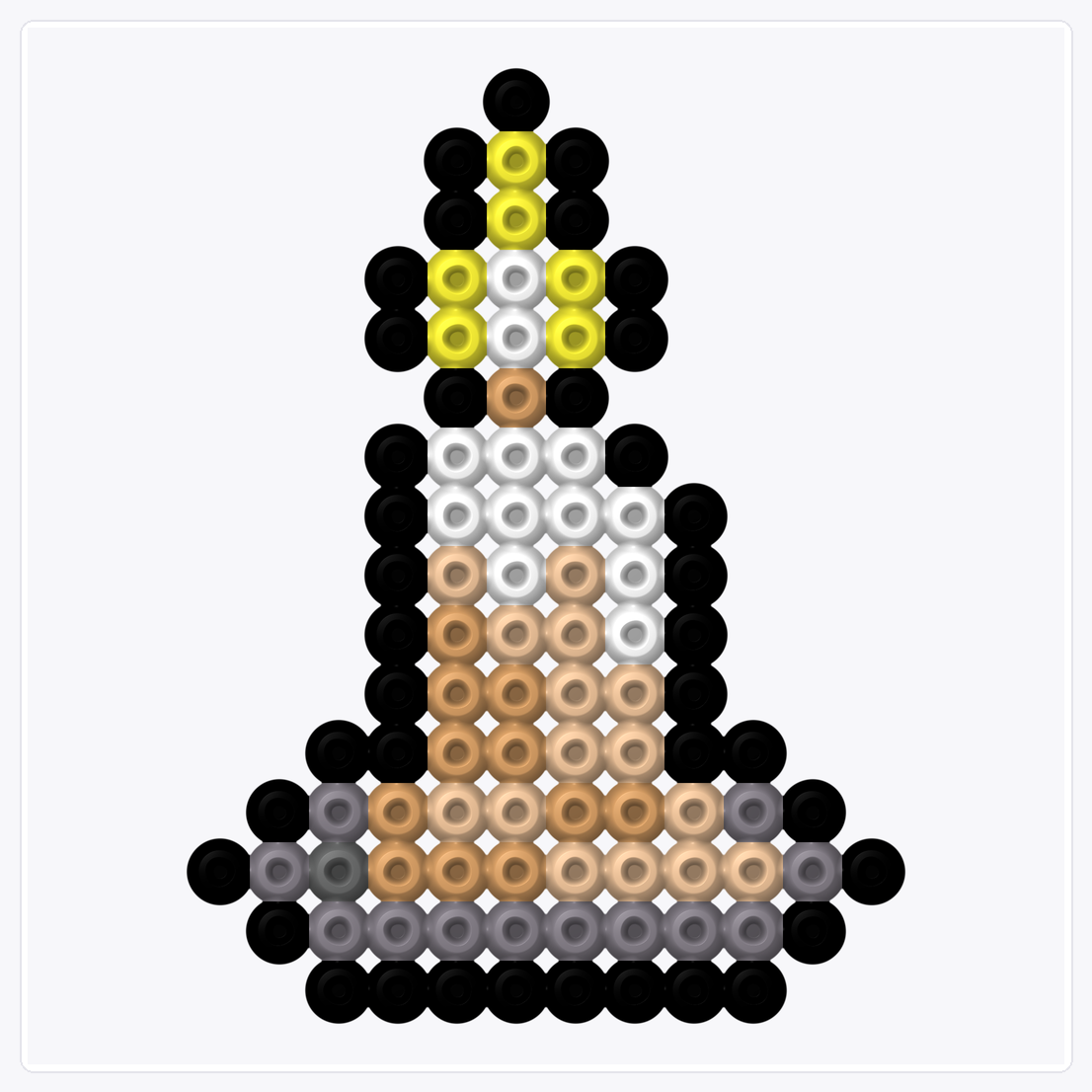 Candle — Perler Bead Pattern — 16×16 perler bead pattern chart