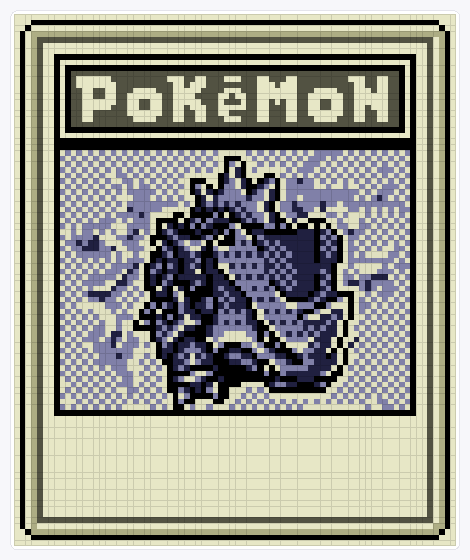 #111 Rhyhorn TCG — 94×78 loom bead pattern chart