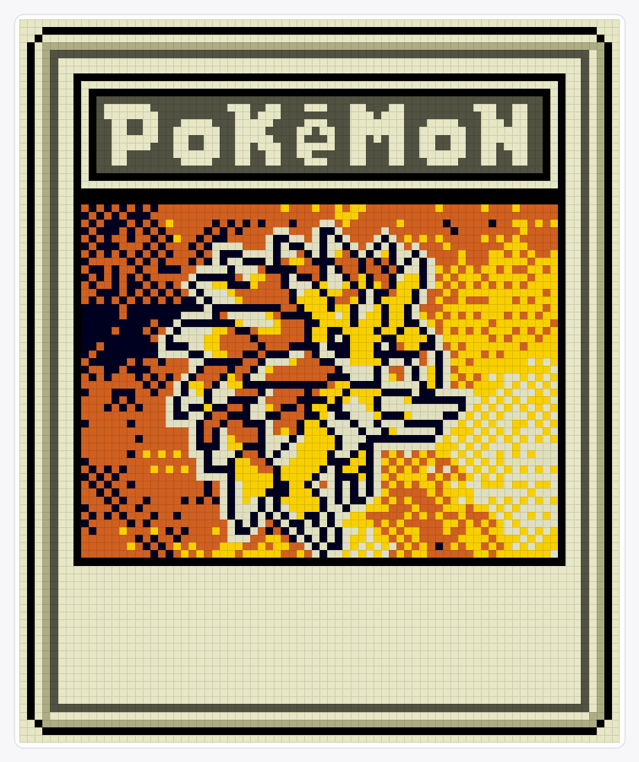 #028 Sandslash TCG — 94×78 loom bead pattern chart