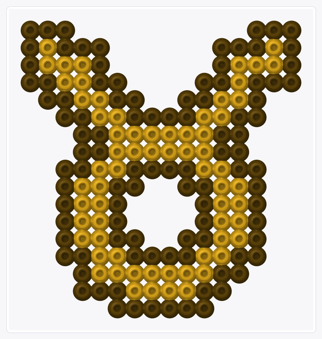 Taurus Zodiac Sign — Perler Bead Pattern — 19×18 perler bead pattern chart