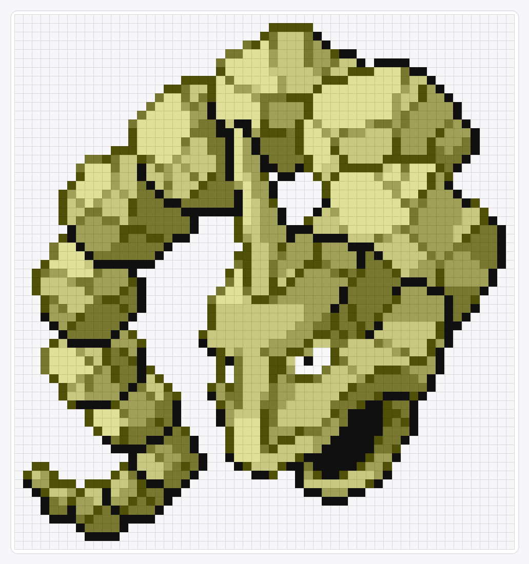 #095 Onix Shiny — 61×57 loom bead pattern chart