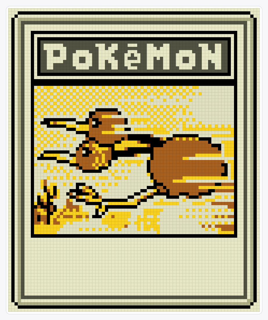 #084 Doduo TCG — 94×78 loom bead pattern chart