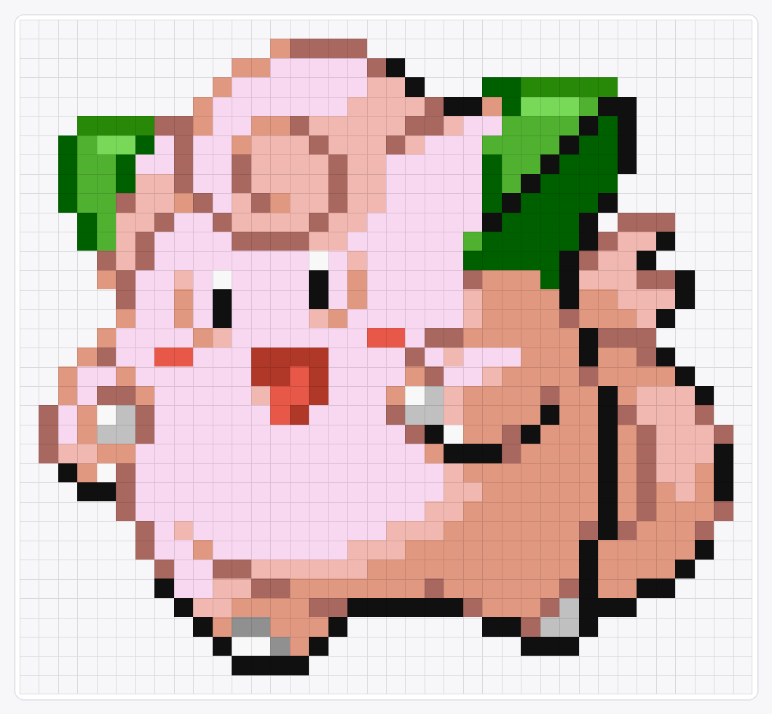 #035 Clefairy Shiny — 35×38 loom bead pattern chart