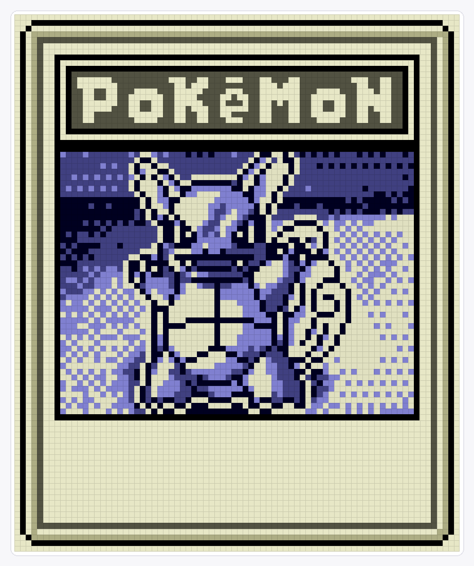 #008 Wartortle TCG — 94×78 loom bead pattern chart