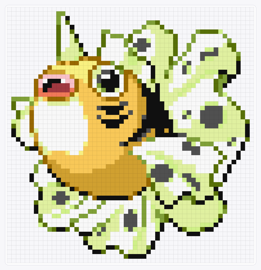 #119 Seaking Shiny — 57×55 loom bead pattern chart