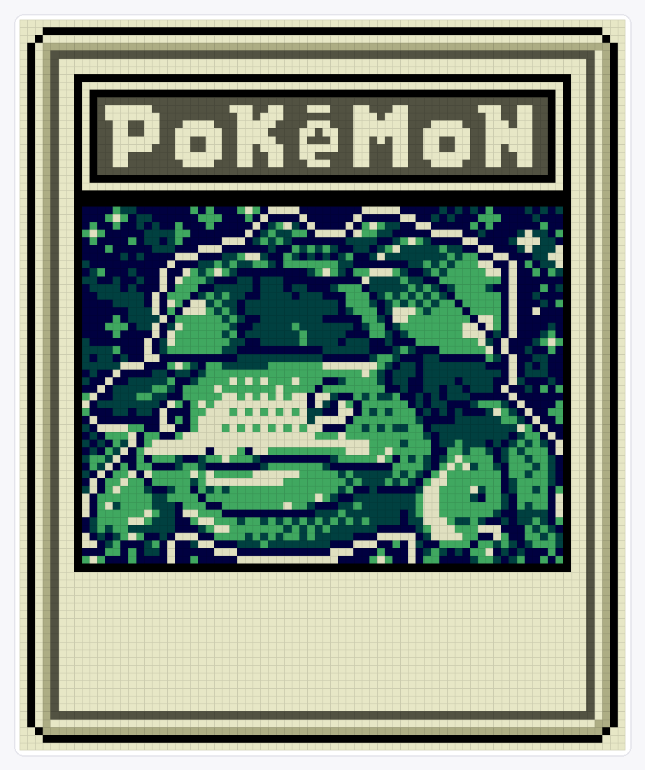 #003 Venusaur TCG (2) — 94×78 loom bead pattern chart