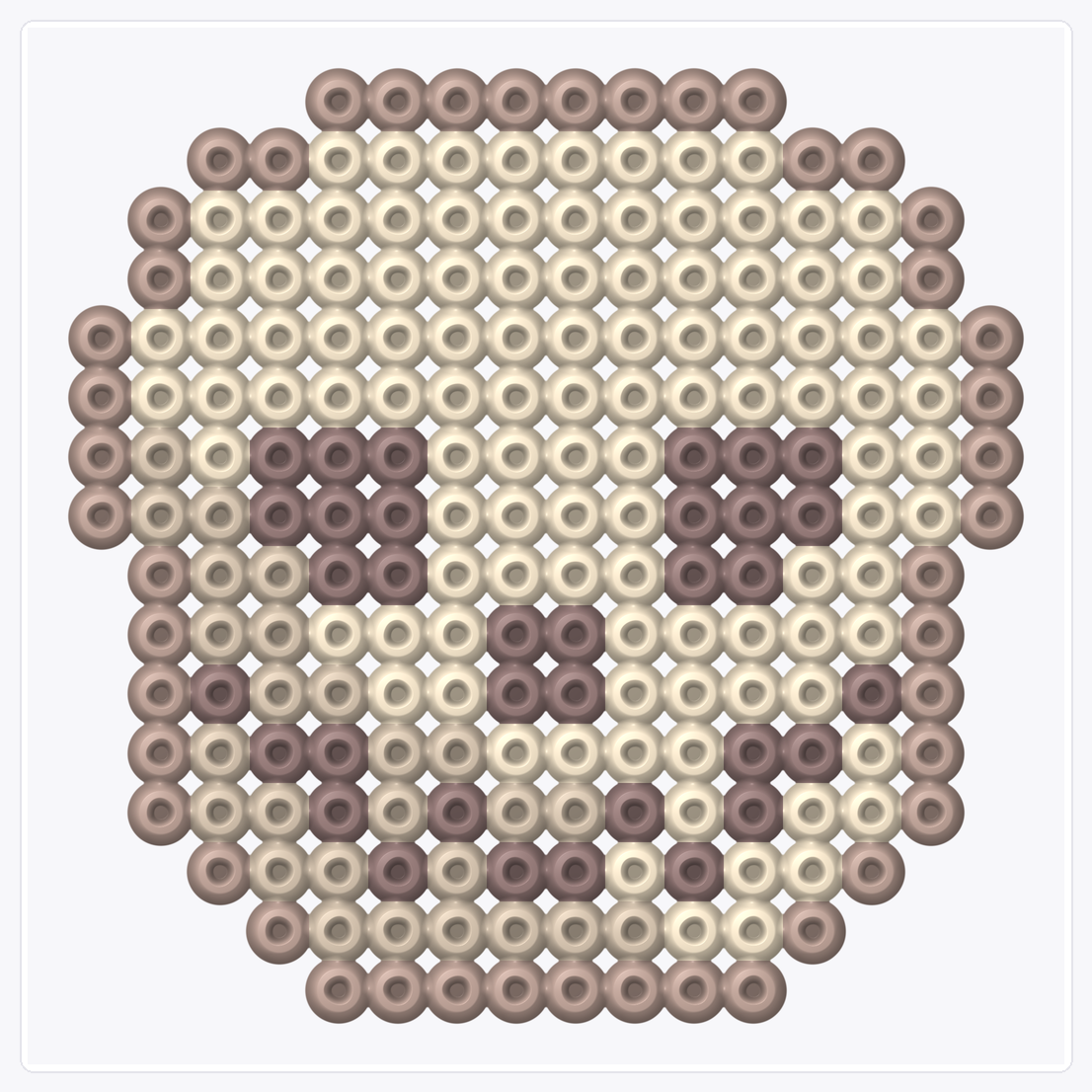 Skull — Perler Bead Pattern — 16×16 perler bead pattern chart