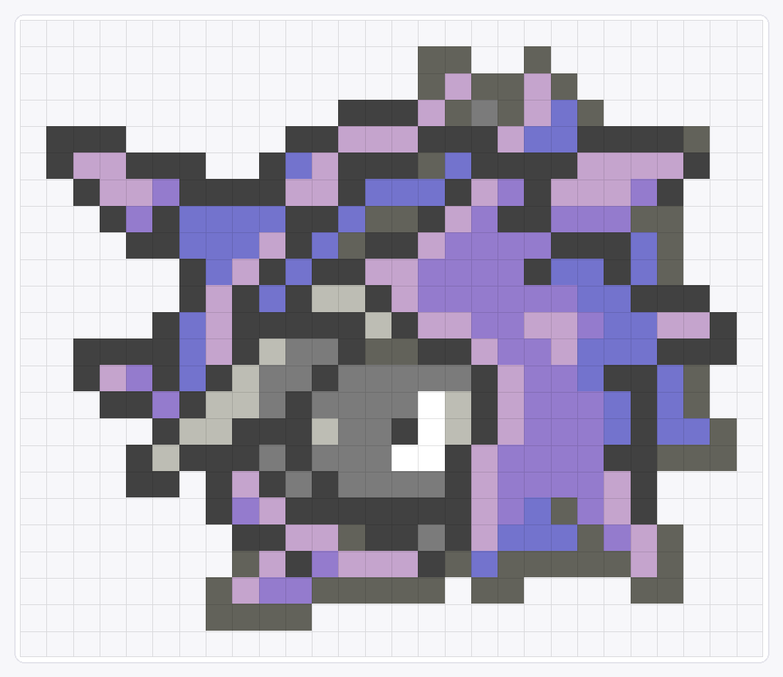 #091 Cloyster Icon — 24×28 loom bead pattern chart