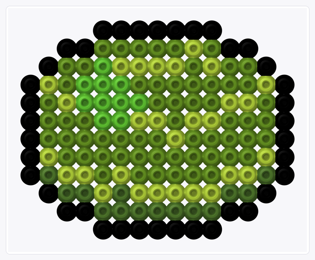 Mini Watermelon — Perler Bead Pattern — 12×15 perler bead pattern chart