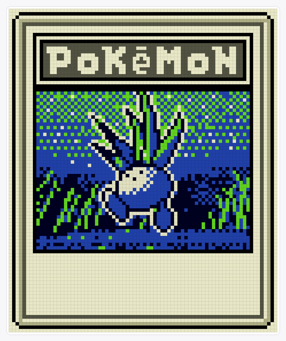 #043 Oddish TCG — 94×78 loom bead pattern chart