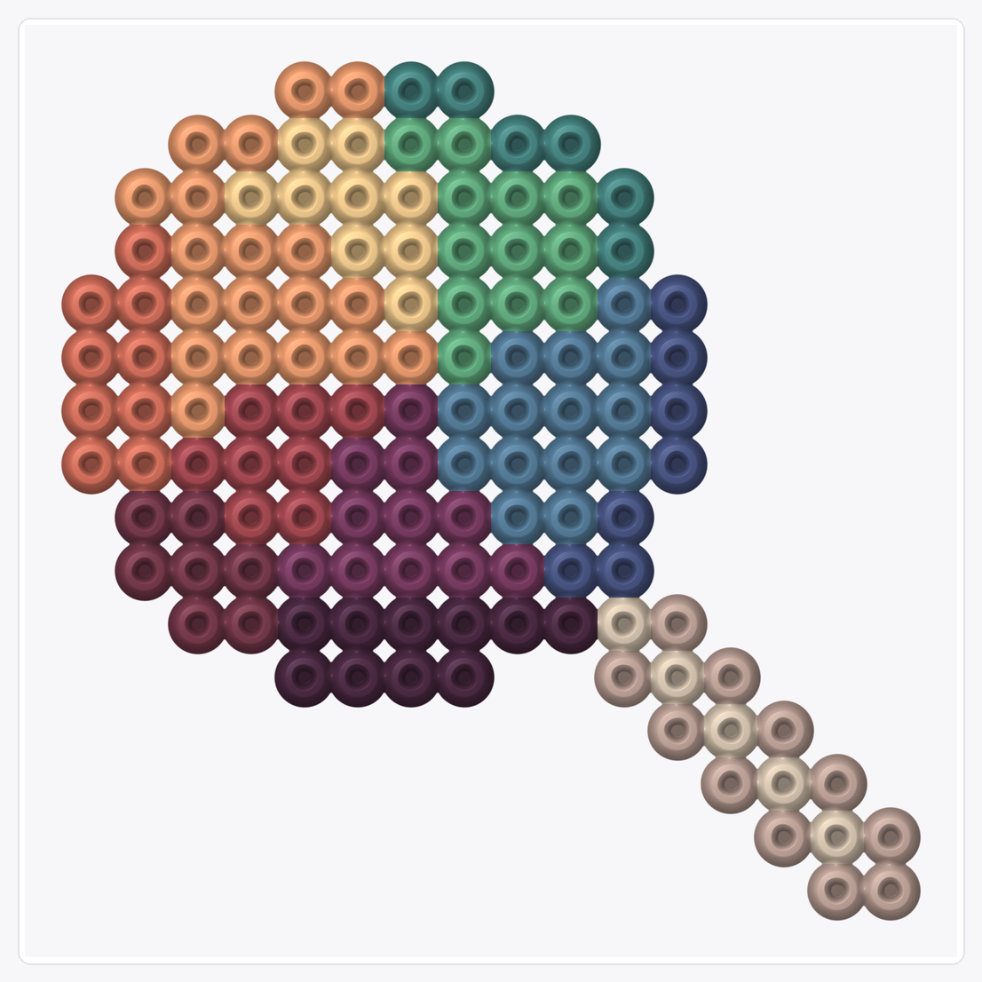 Lollipop — Perler Bead Pattern — 16×16 perler bead pattern chart