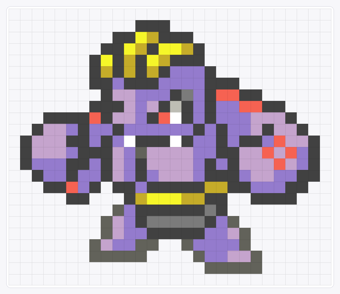 #067 Machoke Icon — 24×28 loom bead pattern chart