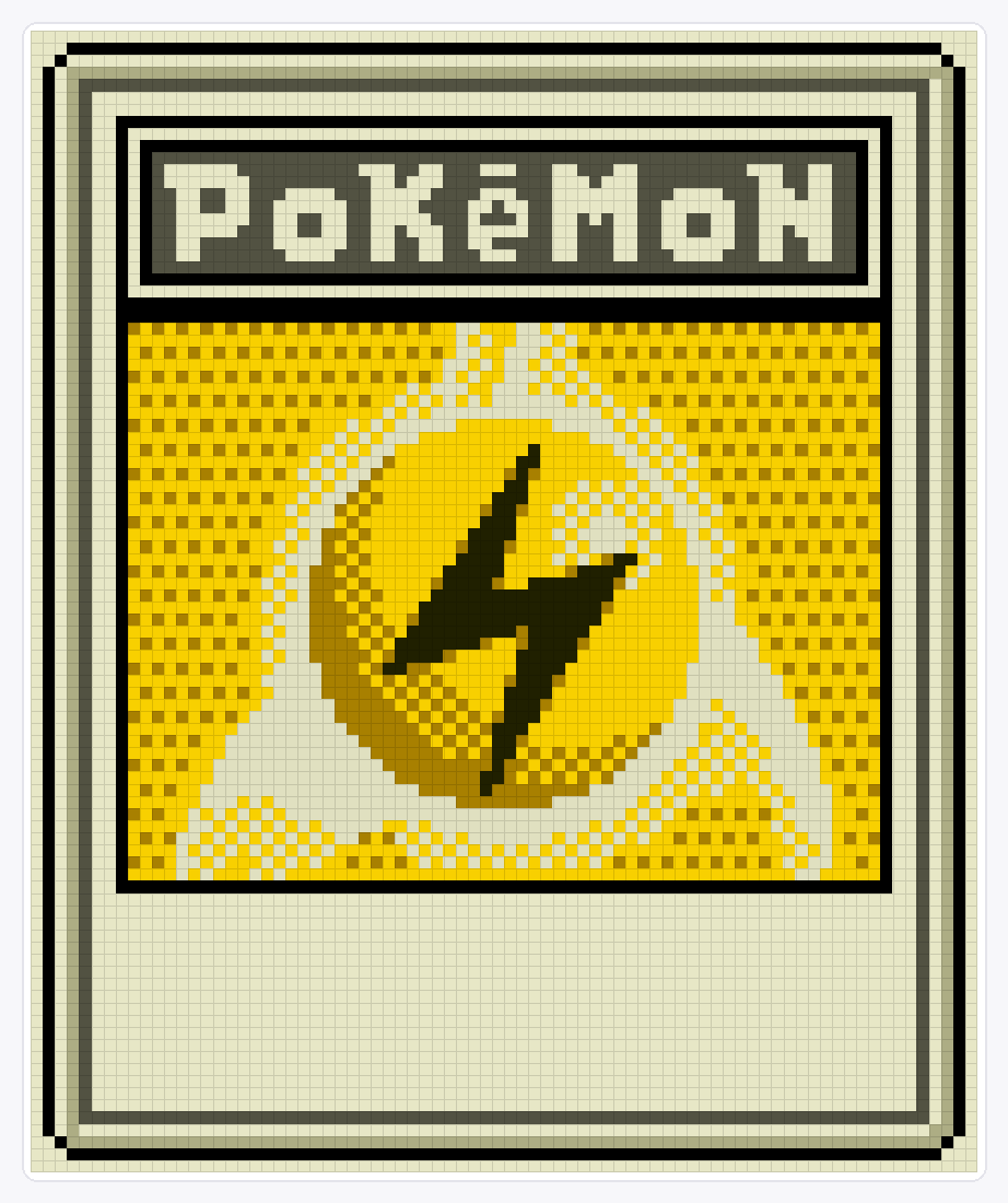 Lightning Energy TCG — 94×78 loom bead pattern chart