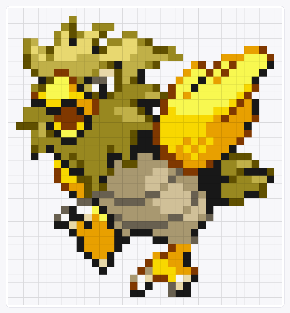 #021 Spearow Shiny — 39×36 loom bead pattern chart
