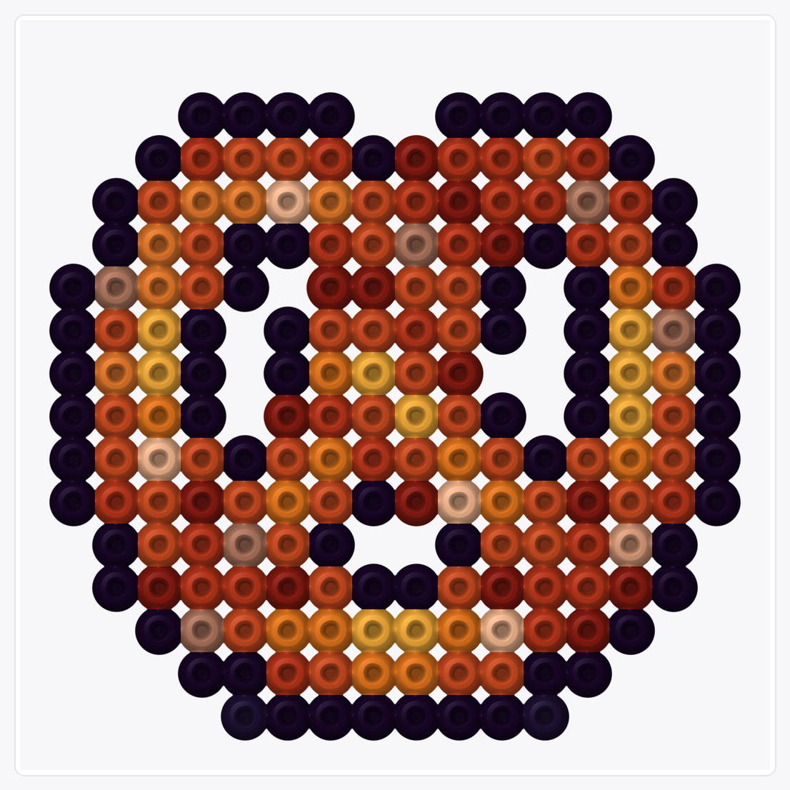 Pretzel — Perler Bead Pattern — 16×16 perler bead pattern chart